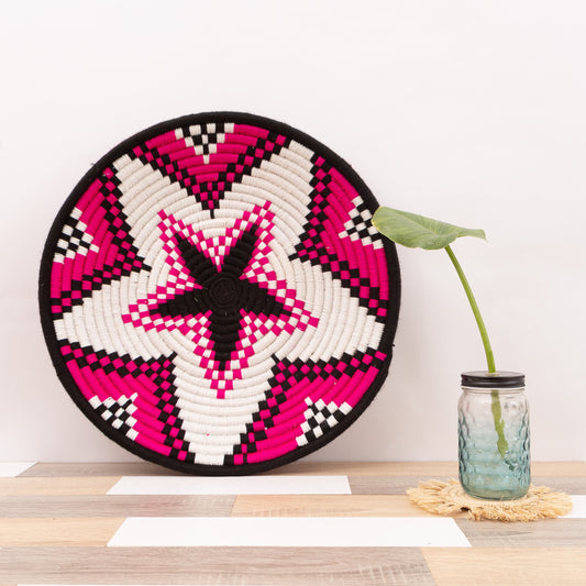 Decorative TRAY , Moroccan Snack Bowl, Decorative Trays, Bread Bowl ,Wall Decor, Wicker Storage