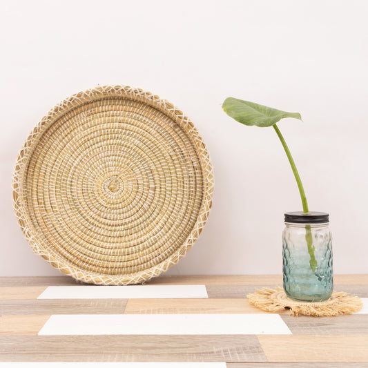 Decorative TRAY , Table Decor , Moroccan Snack Bowl, Storage Organizer , Bread Bowl ,Wall Decor, Housewarming Mom Gift