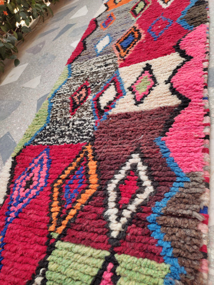 Berber Moroccan Rug Runners 2X10, Wool Carpet Runners, Wool Rug Runners for Hallways, Area Rug Runner, Carpet Morocco, Kitchen Rug Runners