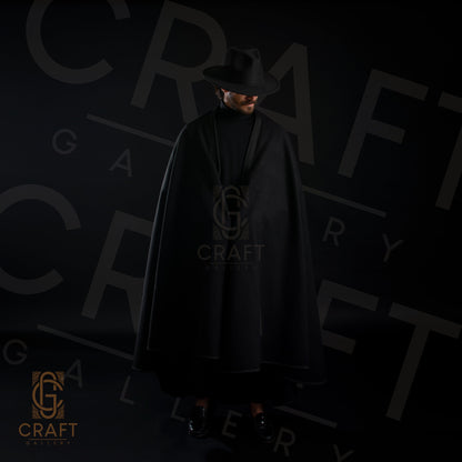 Soft Moroccan Luxury Long Winter Cape Coat – Cozy Poncho Overcoat for Cold Weather , Its Flowing Design Drapes Beautifully over the Body