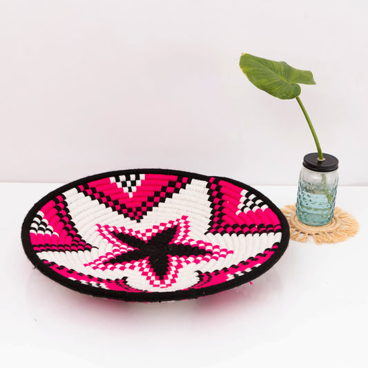 Decorative TRAY , Moroccan Snack Bowl, Decorative Trays, Bread Bowl ,Wall Decor, Wicker Storage