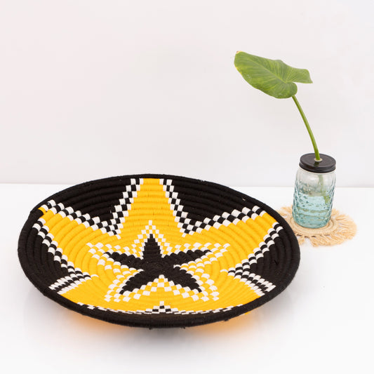 Decorative TRAY , Table Decor , Moroccan Snack Bowl, Storage Organizer , Bread Bowl ,Wall Decor, Wicker Storage