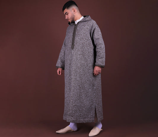 Kaftan for Men , Djellaba for Men , Morrocan Djellaba, Indoor Kaftan - Heavy Wool Djellaba, Jabador for Men, Kaftan for Wedding, Long Dress