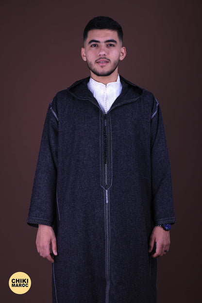 Kaftan for Men , Djellaba for Men , Morrocan Djellaba, Indoor Kaftan - Heavy Wool Djellaba, Jabador for Men, Kaftan for Wedding, Long Dress