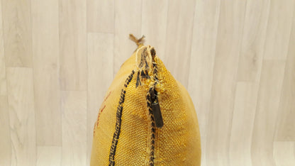 Cactus Silk Cushion Cover - Yellow Sabra Pillow - Handmade Morocco Cushion