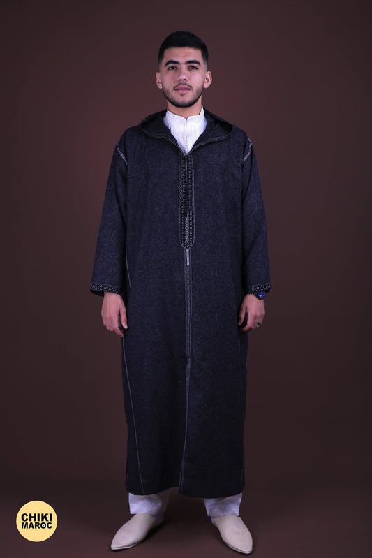 Kaftan for Men , Djellaba for Men , Morrocan Djellaba, Indoor Kaftan - Heavy Wool Djellaba, Jabador for Men, Kaftan for Wedding, Long Dress