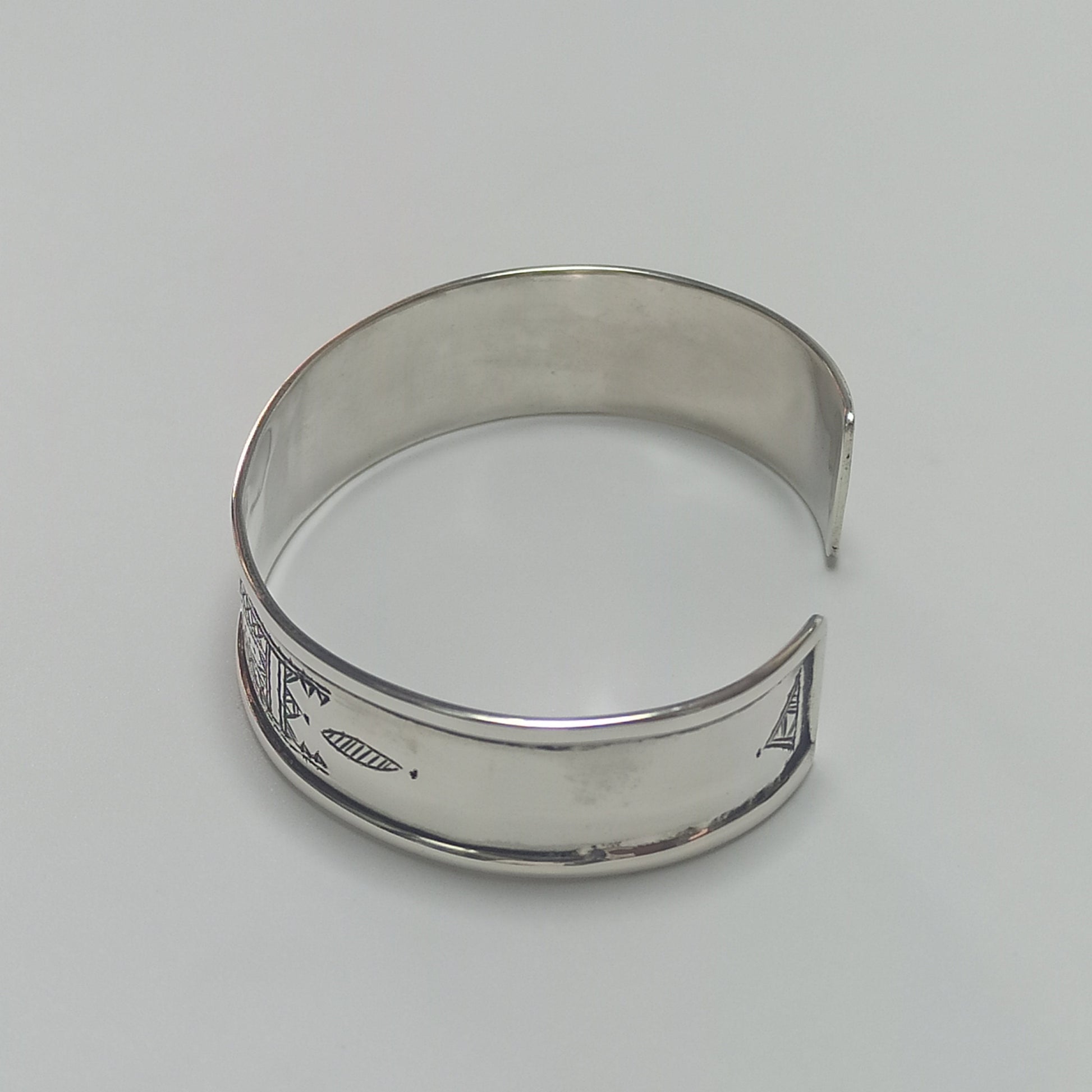Tuareg Jewelery , Tuareg Moroccan Bracelet with Ethnic Tuareg Engraving in 925 Silver, , Unique Jewelry, Mens Gift