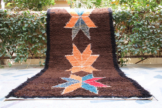 Berber Moroccan Rug, Small Rug Runners, Bedroom Runner, Solid Brown Runner Rug, Boho Runner Rug, Carpet Morocco, Geometric Carpet Runner