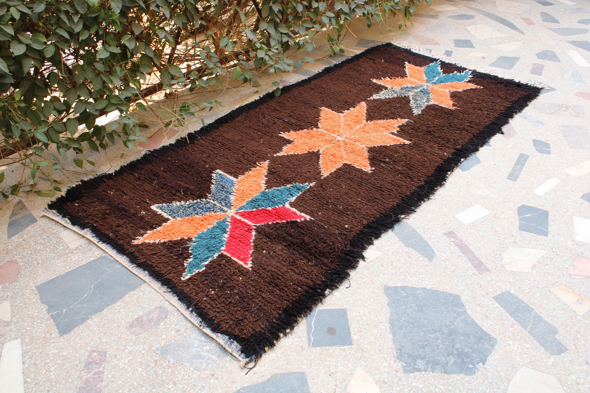 Berber Moroccan Rug, Small Rug Runners, Bedroom Runner, Solid Brown Runner Rug, Boho Runner Rug, Carpet Morocco, Geometric Carpet Runner