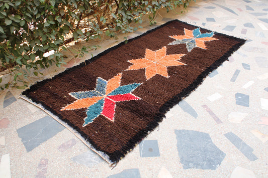 Berber Moroccan Rug, Small Rug Runners, Bedroom Runner, Solid Brown Runner Rug, Boho Runner Rug, Carpet Morocco, Geometric Carpet Runner
