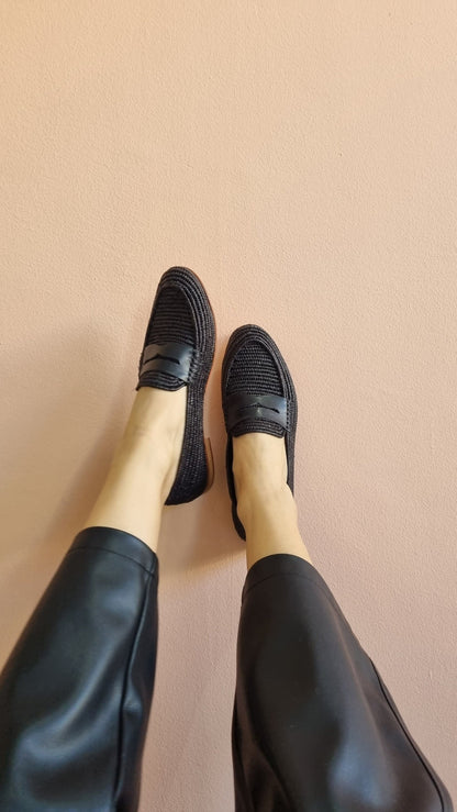 Raffia Shoes, High Quality Raffia Shoes, Handmade Loafer, Summer Shoes, Moroccan Shoes, High End Raphia Flats
