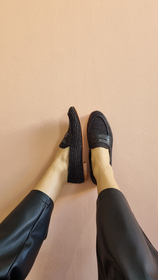 Raffia Shoes, High Quality Raffia Shoes, Handmade Loafer, Summer Shoes, Moroccan Shoes, High End Raphia Flats