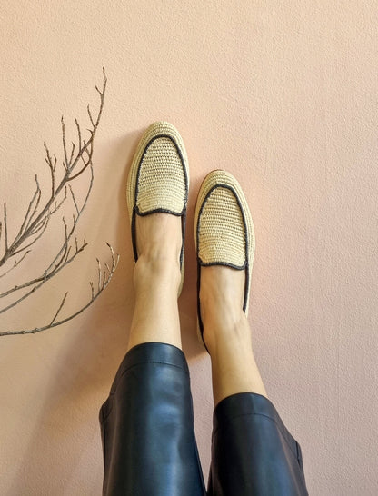 Raffia Shoes, High Quality Raffia Shoes, Handmade Loafer, Summer Shoes, Moroccan Shoes, High End Raphia Flats