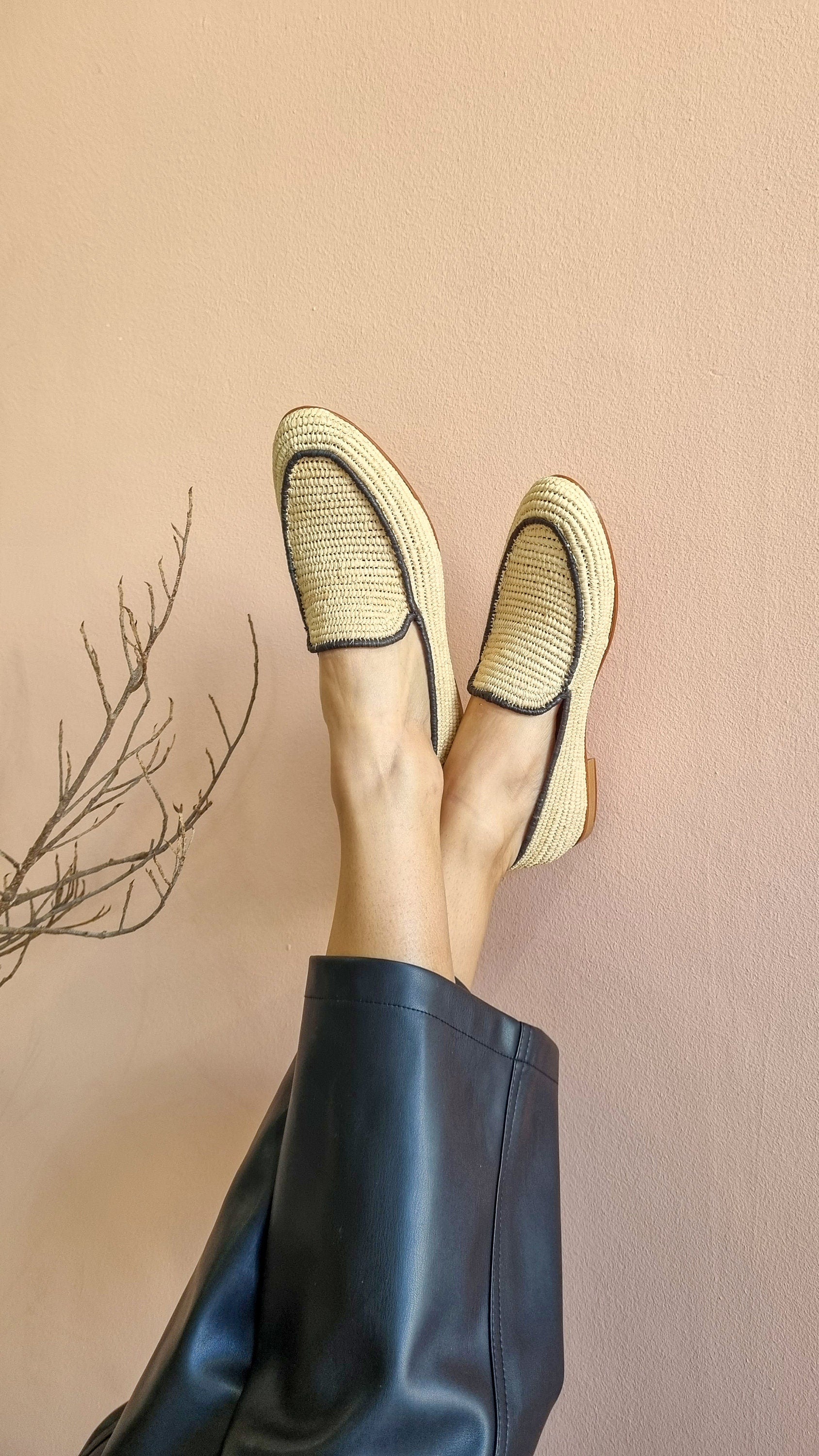 Raffia Shoes, High Quality Raffia Shoes, Handmade Loafer, Summer Shoes, Moroccan Shoes, High End Raphia Flats