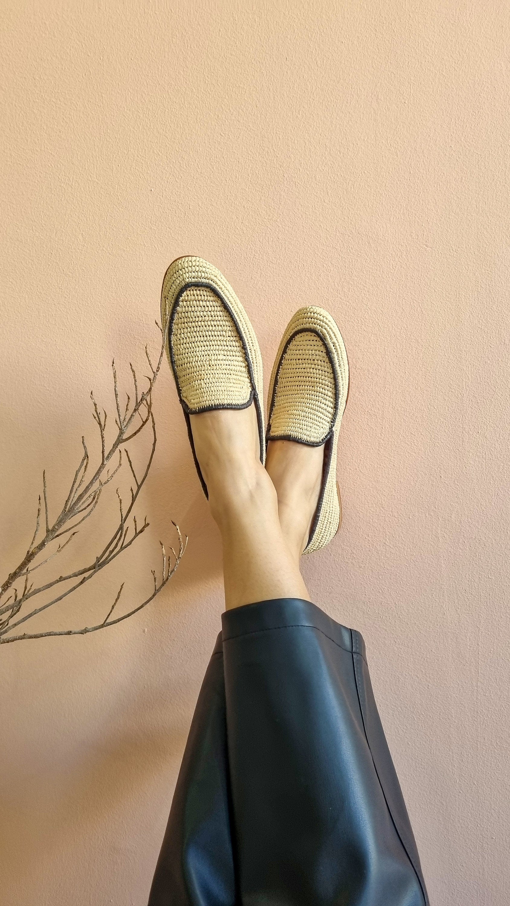 Raffia Shoes, High Quality Raffia Shoes, Handmade Loafer, Summer Shoes, Moroccan Shoes, High End Raphia Flats