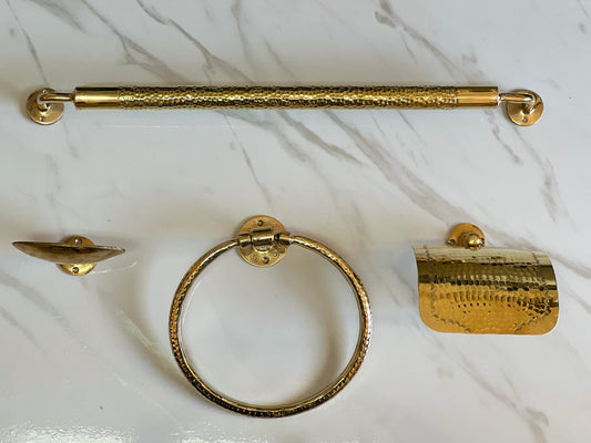 Bathroom Accessories Set, Brass Bathroom Set, Towel Ring, Towel Rack, Toilet Paper Holder, Soap Dish at a DISCOUNT PRICE