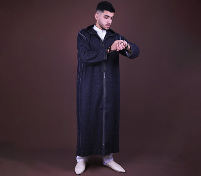 Kaftan for Men , Djellaba for Men , Morrocan Djellaba, Indoor Kaftan - Heavy Wool Djellaba, Jabador for Men, Kaftan for Wedding, Long Dress