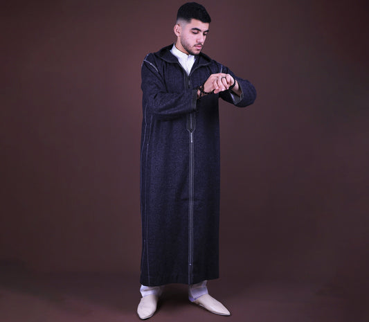 Kaftan for Men , Djellaba for Men , Morrocan Djellaba, Indoor Kaftan - Heavy Wool Djellaba, Jabador for Men, Kaftan for Wedding, Long Dress