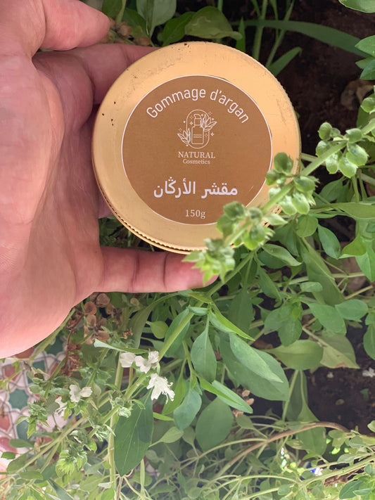 Argan Scrub, Moroccan Product, Made with Pure Argan Oil,For Body and Face