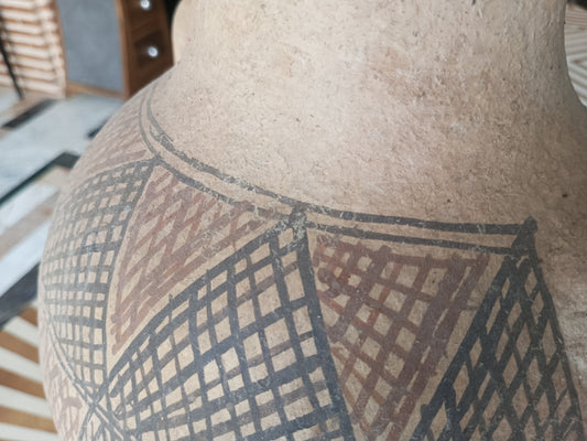 Vintage African Handmade Argil Decor Vase
