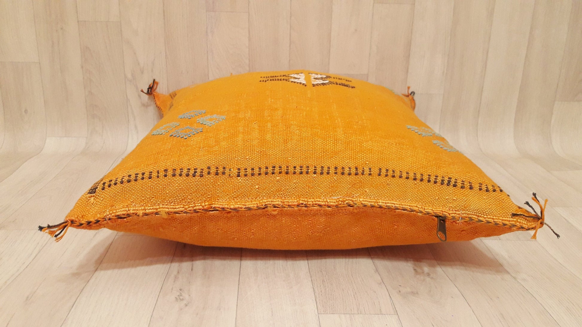 Cactus Silk Pillow Cover, Moroccan Boho Throw Pillow ,Hand Woven Berber Pillow, Sabra Cactus Silk Cushion Cover,Pillow,Cushion.Home Decor