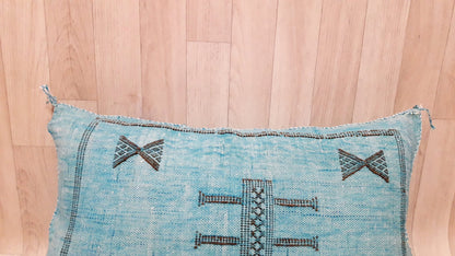 50% off Cactus Silk Pillow Cover, Moroccan Boho Throw Pillow ,Hand Woven Berber Pillow, Sabra Cactus Silk Cushion Cover,Pillow,Cushion