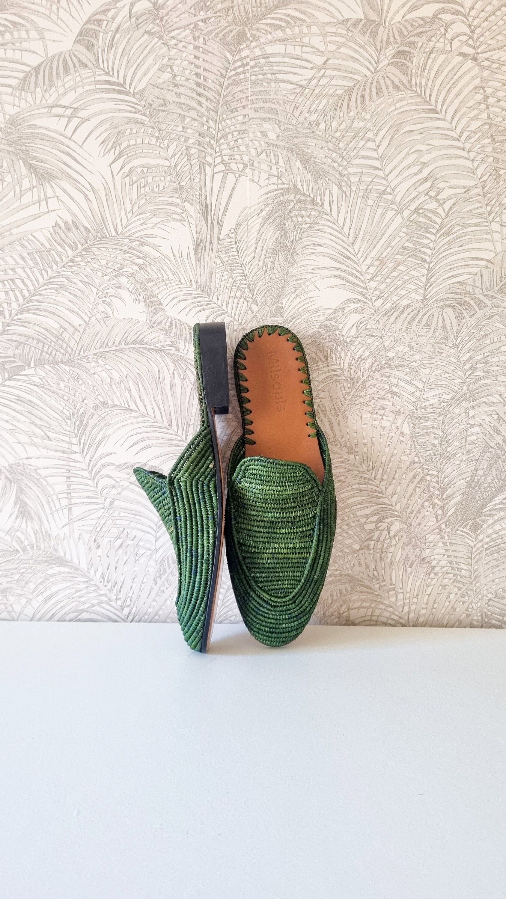 Custom Men Shoes Raffia Men Slides Handmade Moroccan Shoes for Men Men Raffia Mules