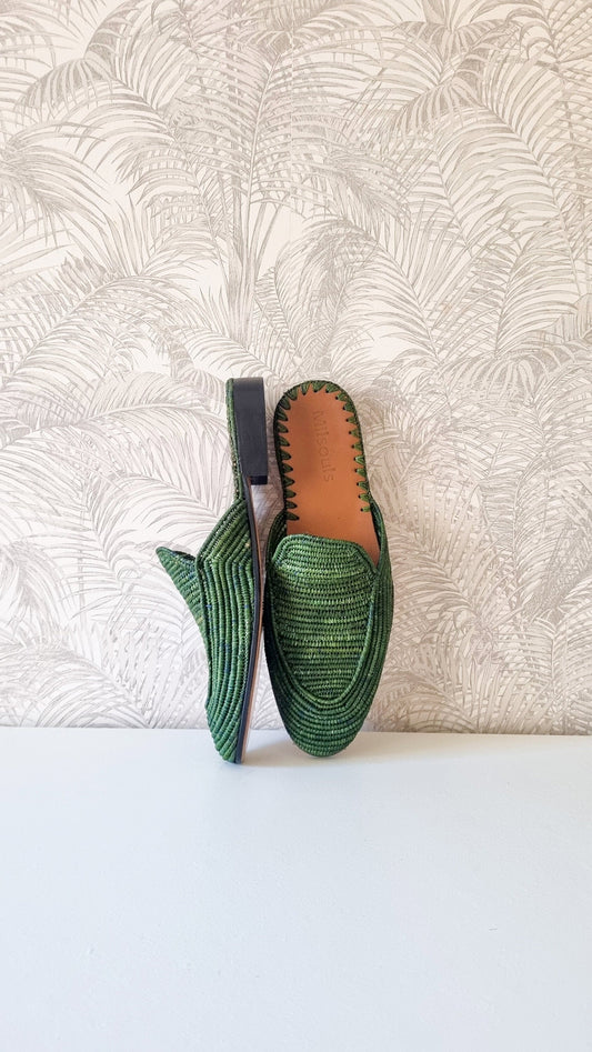 Custom Men Shoes Raffia Men Slides Handmade Moroccan Shoes for Men Men Raffia Mules