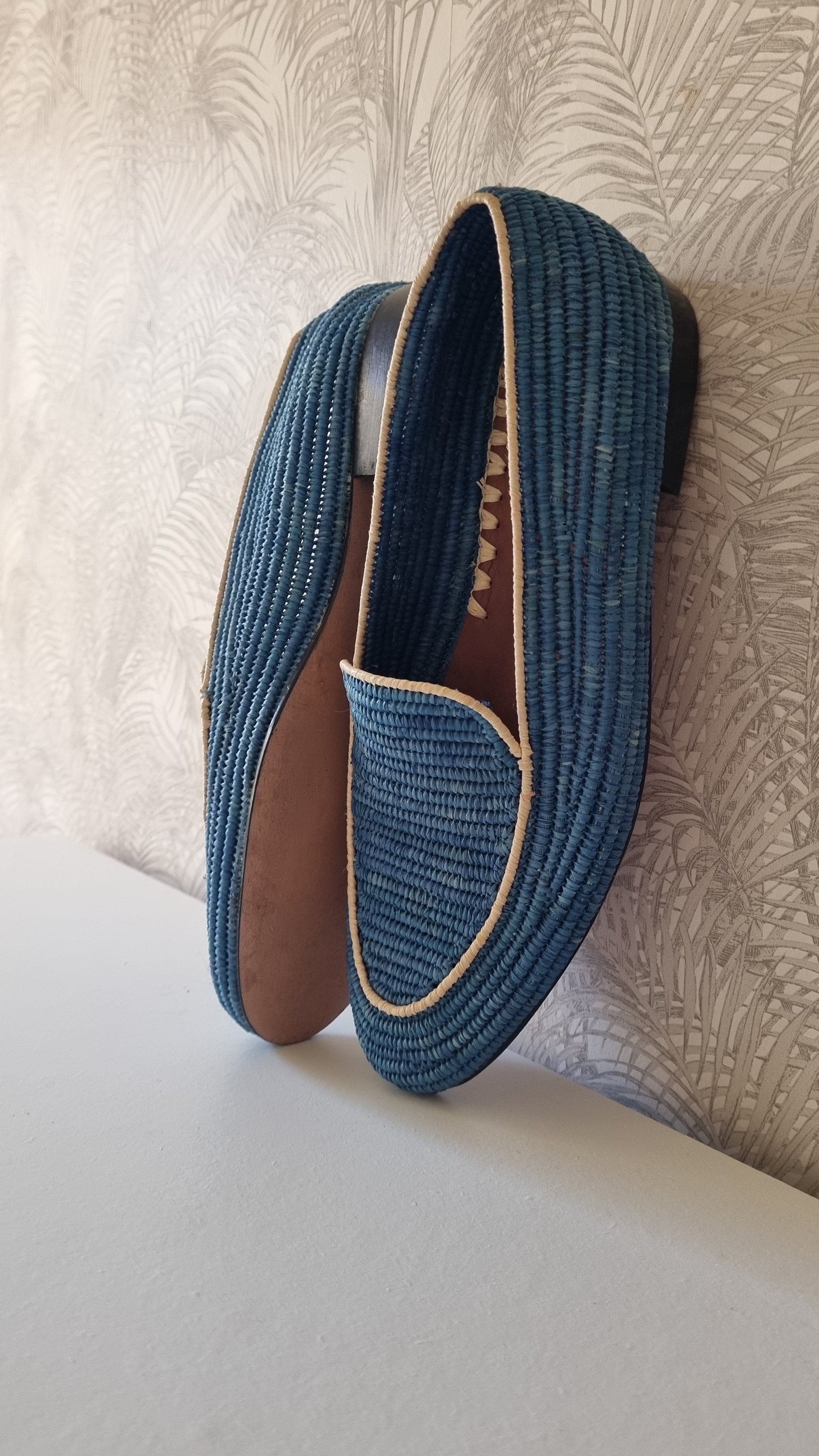 Raffia Men Shoes, Custom Handmade Raffia Men Loafers, Moroccan Men Shoes, High End Raffia Classic Shoes,