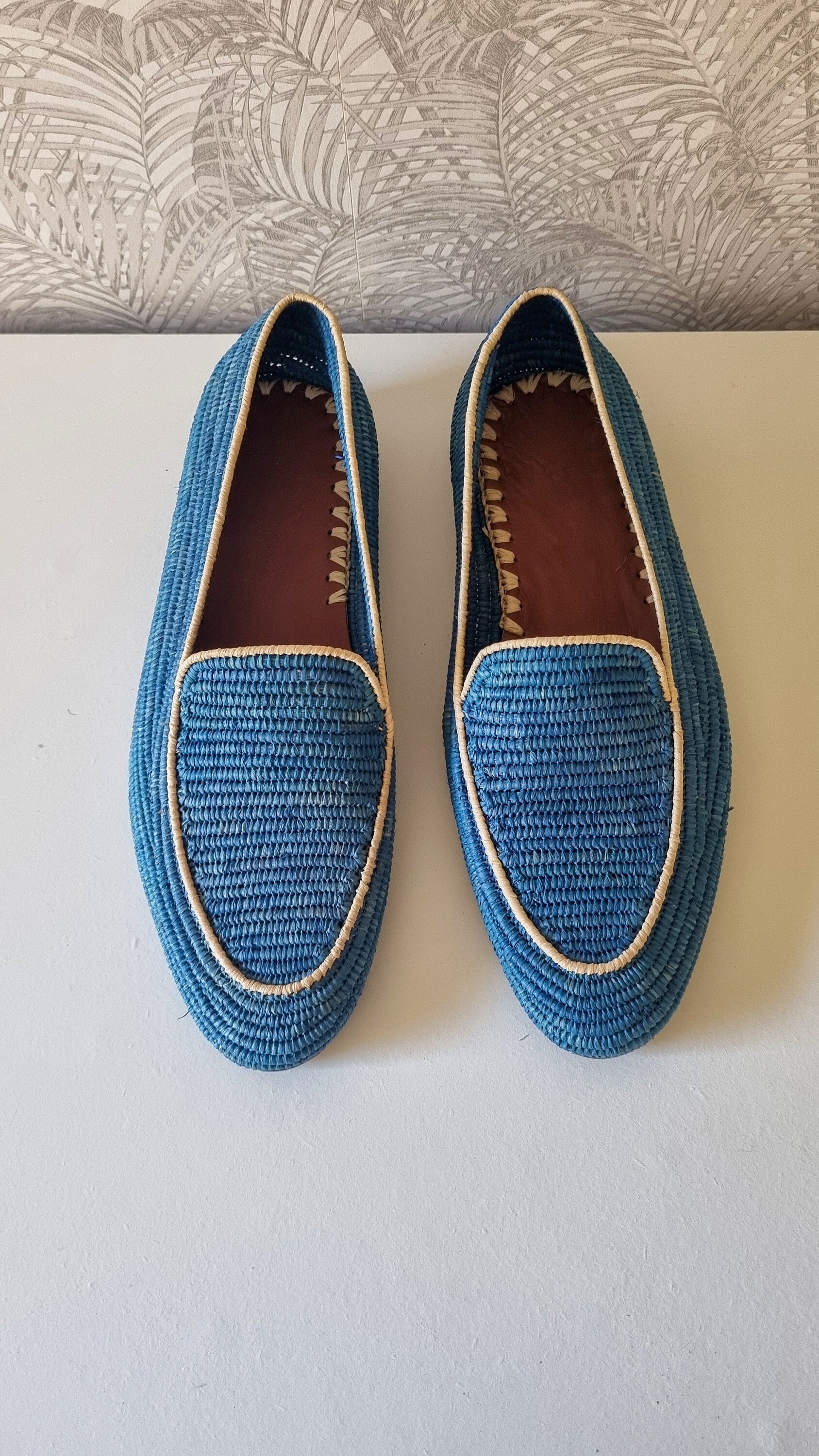 Raffia Men Shoes, Custom Handmade Raffia Men Loafers, Moroccan Men Shoes, High End Raffia Classic Shoes,