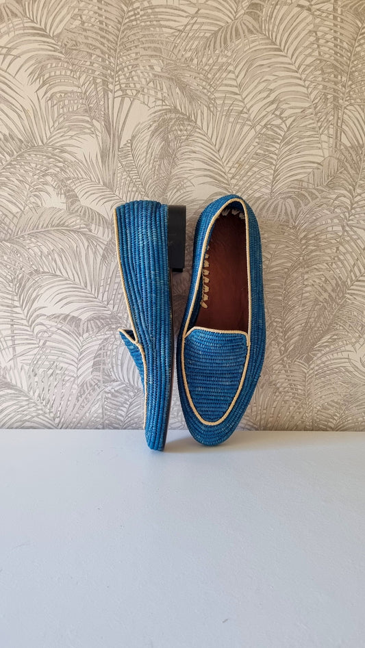 Raffia Men Shoes, Custom Handmade Raffia Men Loafers, Moroccan Men Shoes, High End Raffia Classic Shoes,