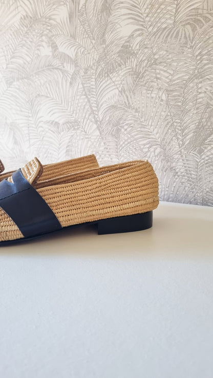 Men Loafer Raffia Handmade Shoes for Men Moroccan Raffia Men Shoes Classic Wedding Shoes