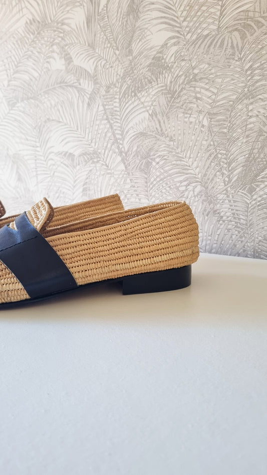 Men Loafer Raffia Handmade Shoes for Men Moroccan Raffia Men Shoes Classic Wedding Shoes