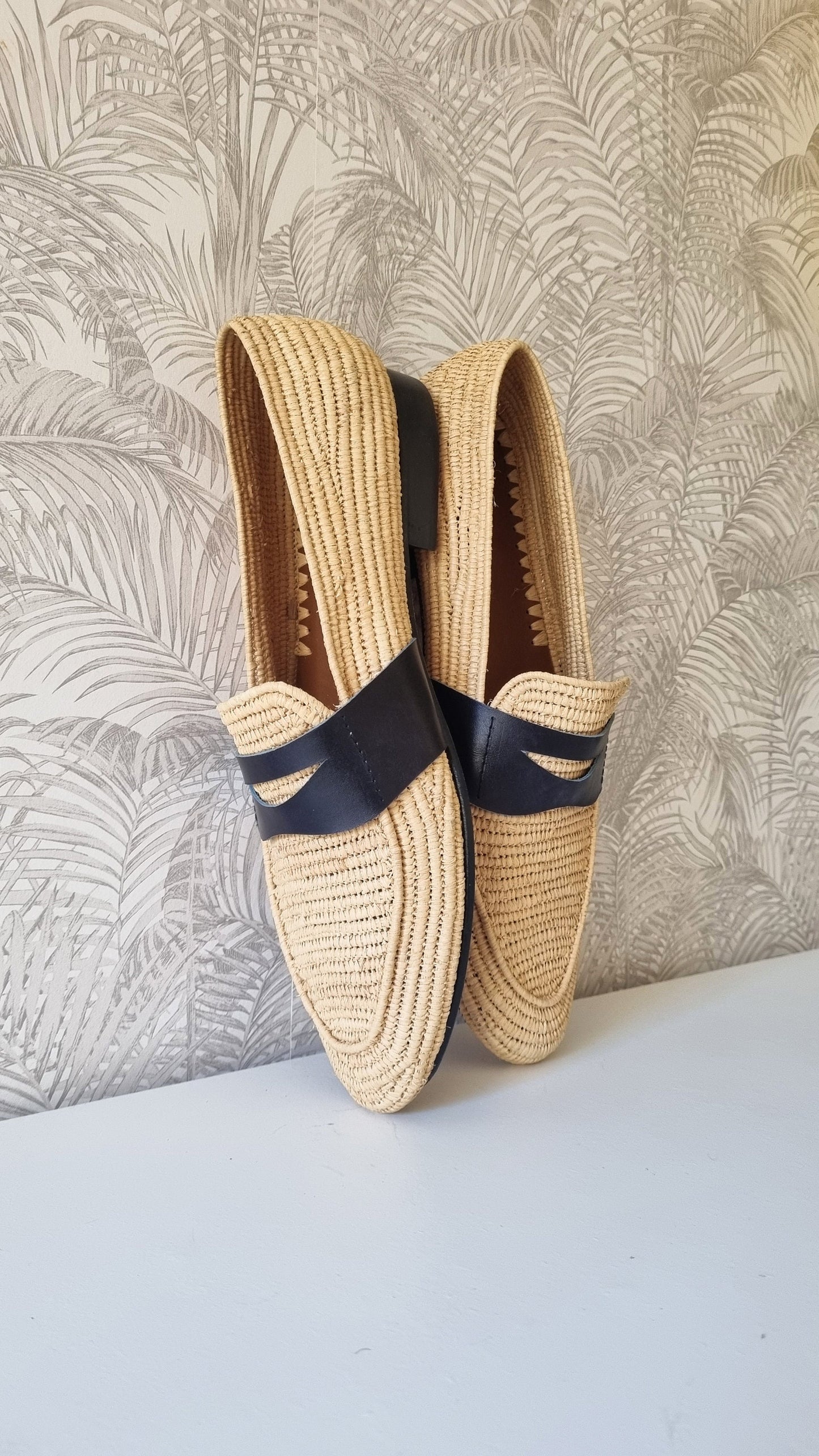 Men Loafer Raffia Handmade Shoes for Men Moroccan Raffia Men Shoes Classic Wedding Shoes