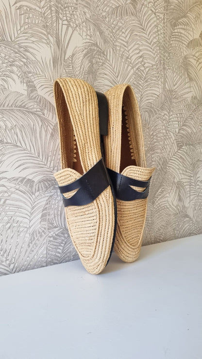 Men Loafer Raffia Handmade Shoes for Men Moroccan Raffia Men Shoes Classic Wedding Shoes