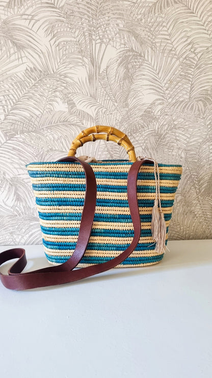 Raffia Basket, Handmade Moroccan Bag, Mini Moroccan Basket, Straw Basket Bag, Straw Basket Bag, Summer Bag, French Basket, Moroccan Basket