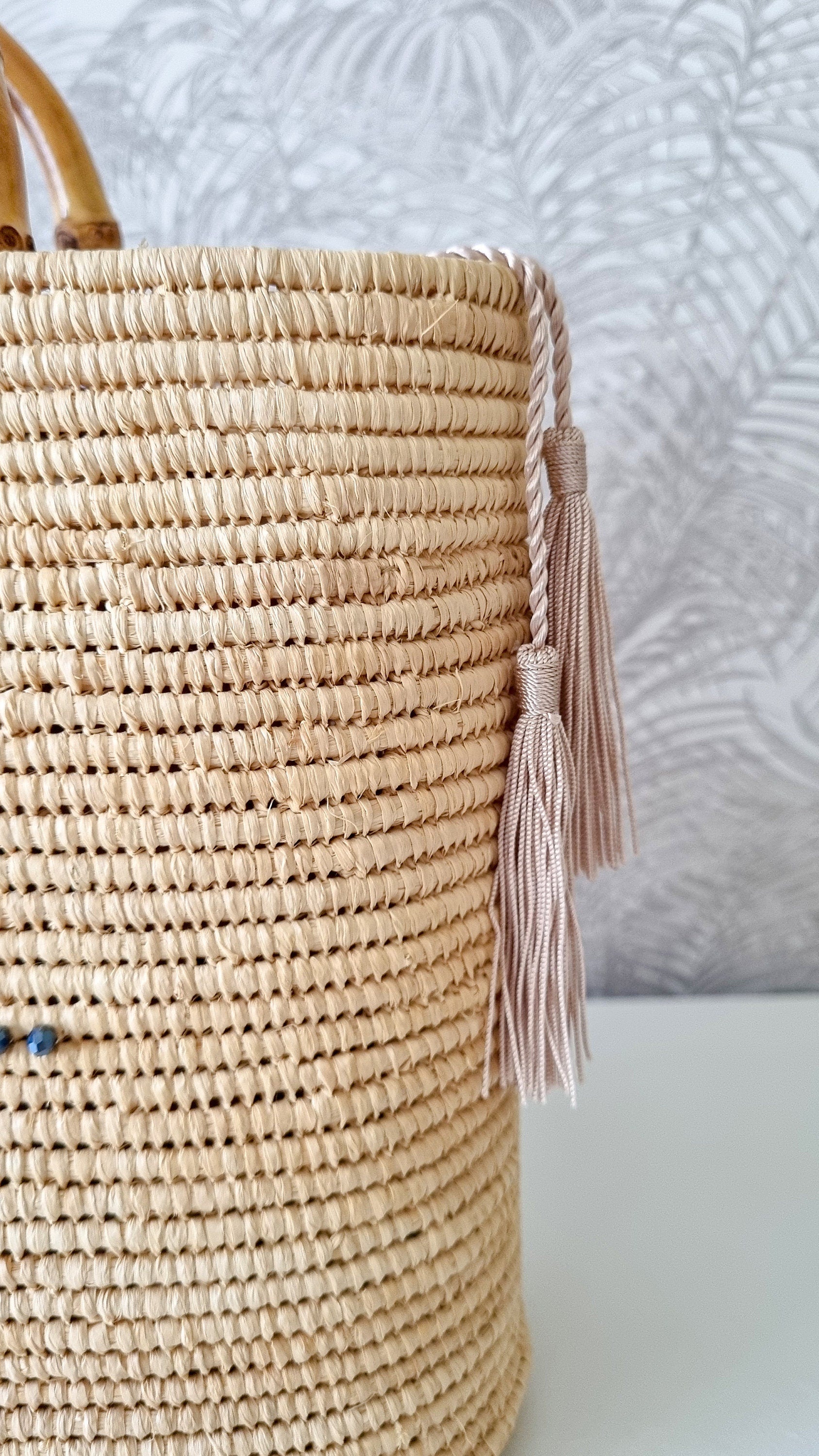 Moroccan Basket, Raffia Bag, Women Raffia Basket