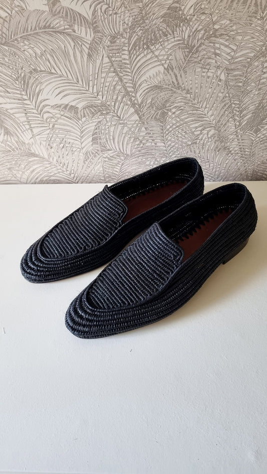 Ready to Ship, Raffia Men Shoes Handmade Raffia Loafer for Men Moroccan Men Shoes High End Raffia Classic Shoes
