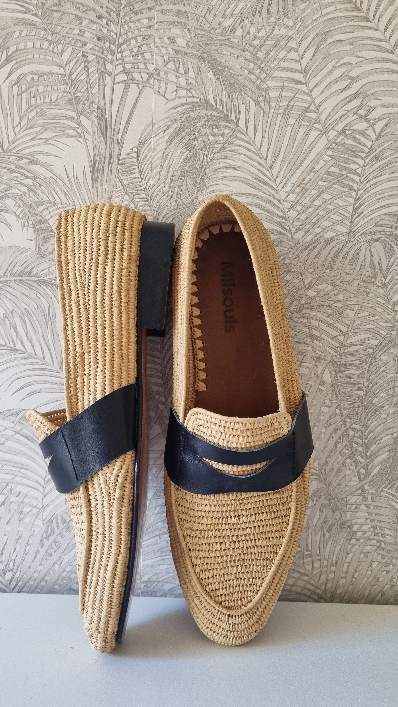Men Loafer Raffia Handmade Shoes for Men Moroccan Raffia Men Shoes Classic Wedding Shoes