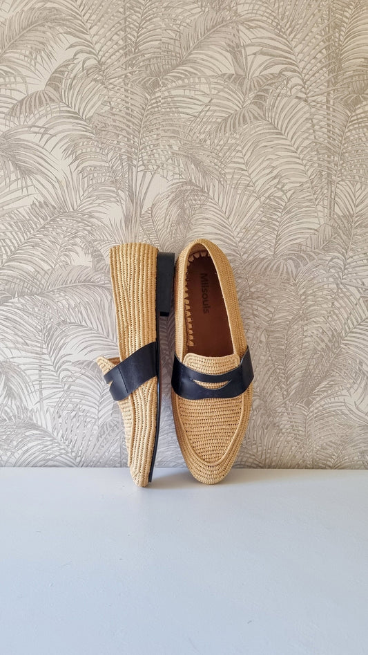 Men Loafer Raffia Handmade Shoes for Men Moroccan Raffia Men Shoes Classic Wedding Shoes