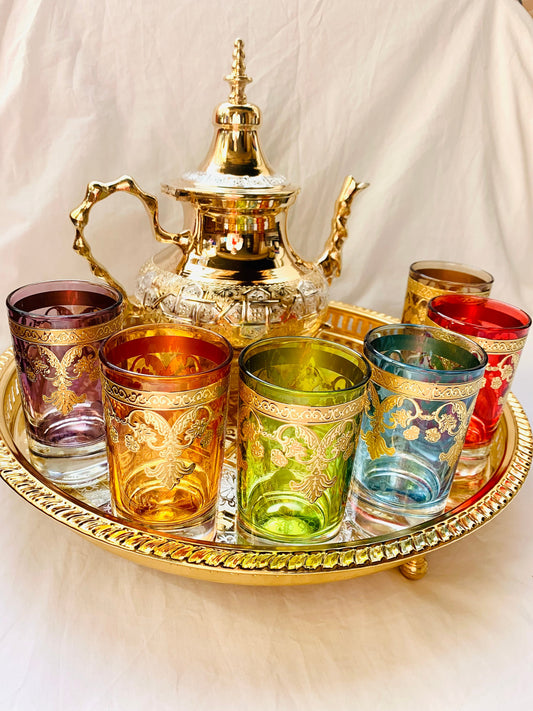 Moroccan Handmade Tea Set, Luxury Homeware