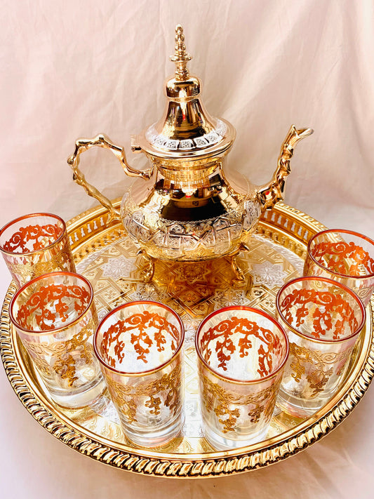 Moroccan Handmade Tea Set, Luxury Homeware