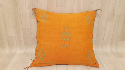 50% off Cactus Silk Pillow Cover, Moroccan Boho Throw Pillow ,Hand Woven Berber Pillow, Sabra Cactus Silk Cushion Cover,Pillow,Cushion