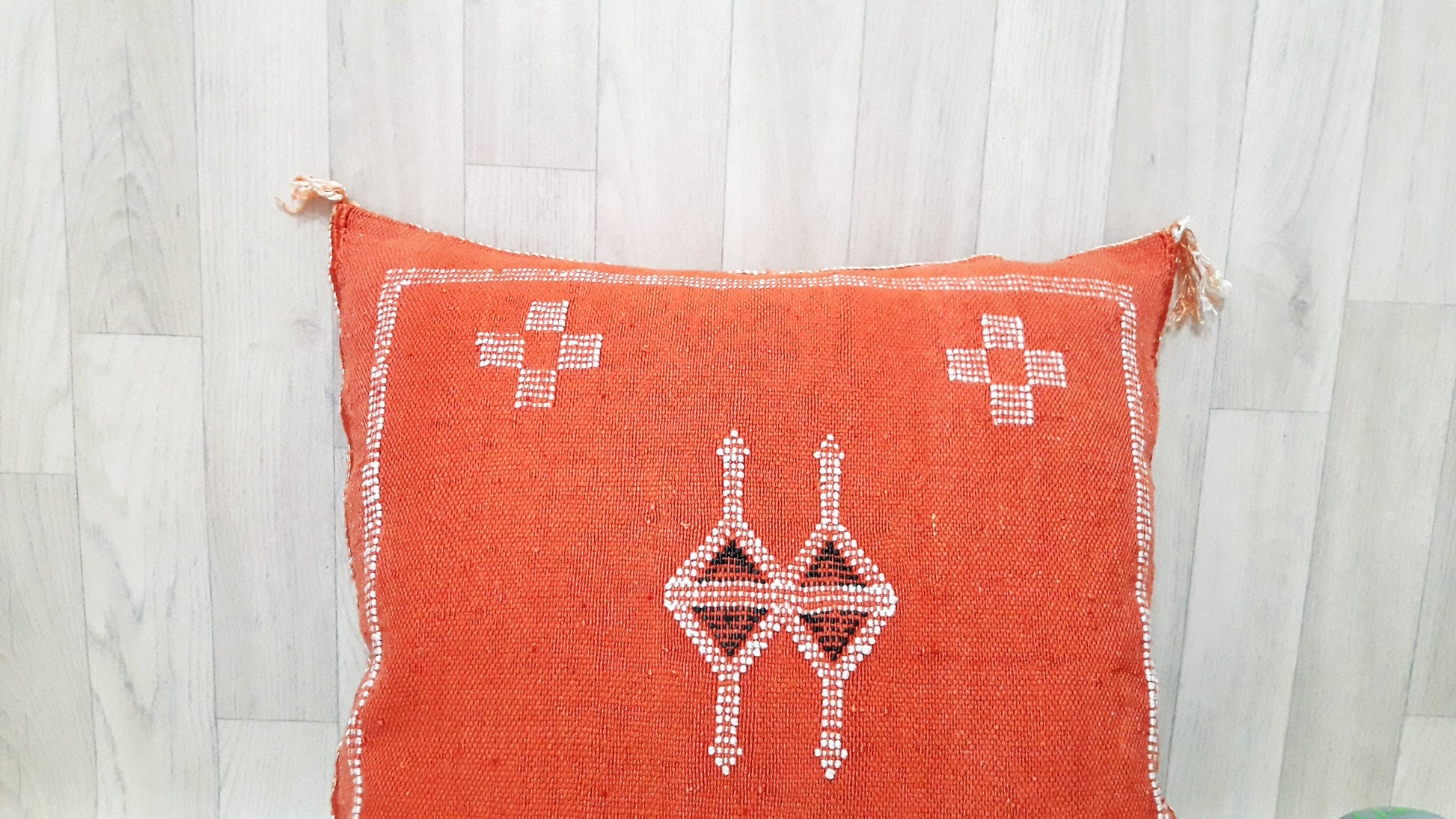 Orange Cactus Silk Pillow Cover, Moroccan Sabra Cushion Cover , Boho Pillow, Sabra Cactus Silk Cushion,Decorative Sabra Silk Pillow
