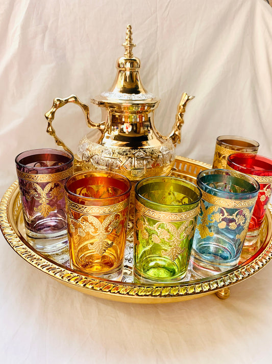 Moroccan Handmade Tea Set, Luxury Homeware