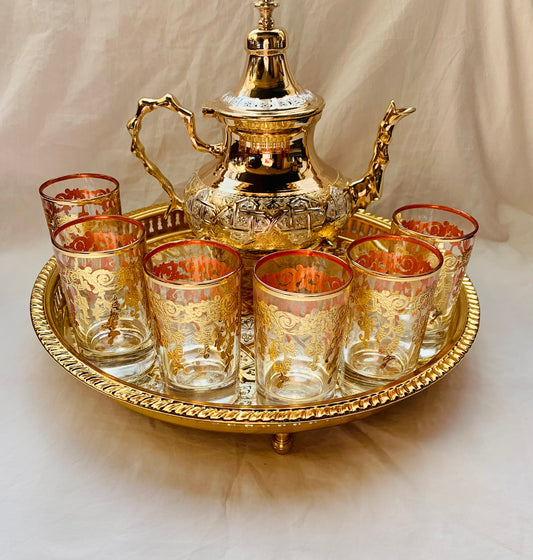 Moroccan Handmade Tea Set, Luxury Homeware