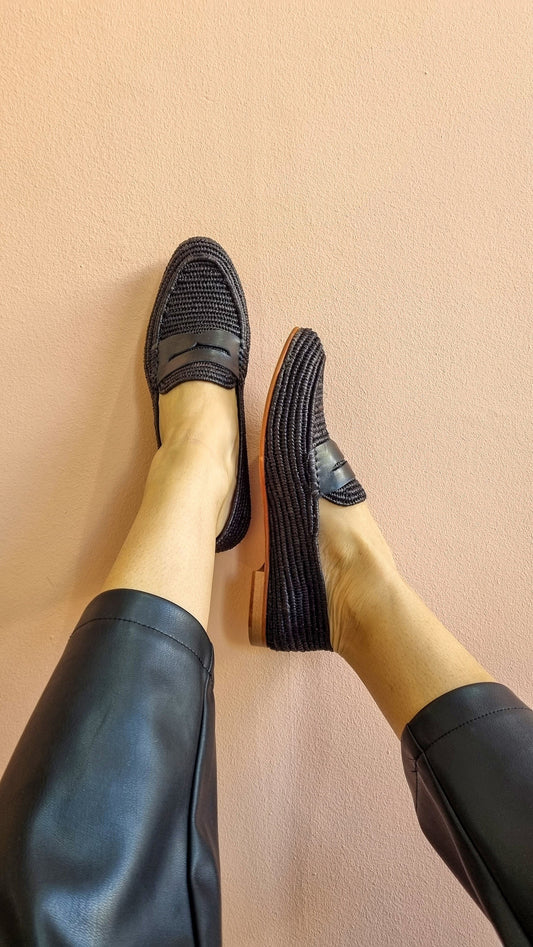 Raffia Shoes, High Quality Raffia Shoes, Handmade Loafer, Summer Shoes, Moroccan Shoes, High End Raphia Flats