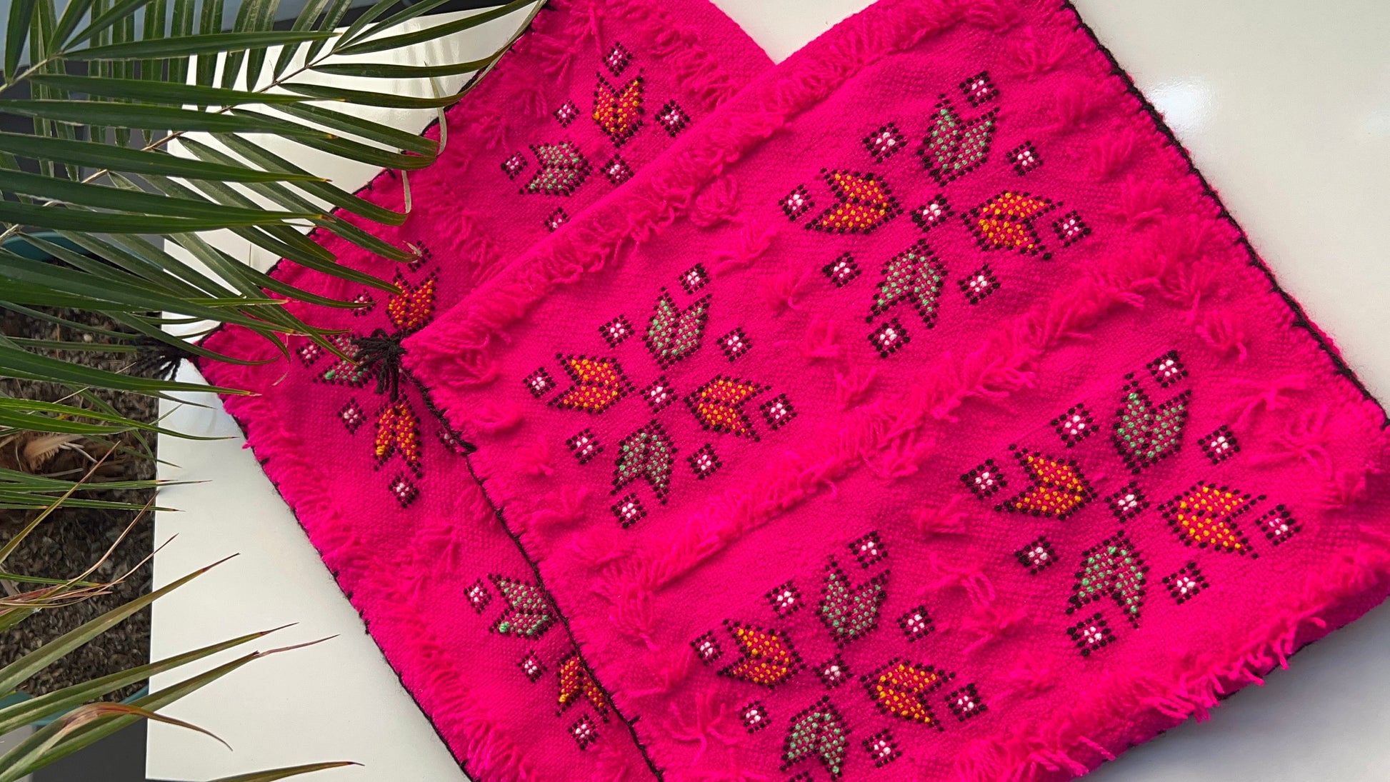 Decorative Cushion. Berber Cushion. Set of 2 Moroccan Handira Pillows, Cushion Cover, Decorative Pillowcase