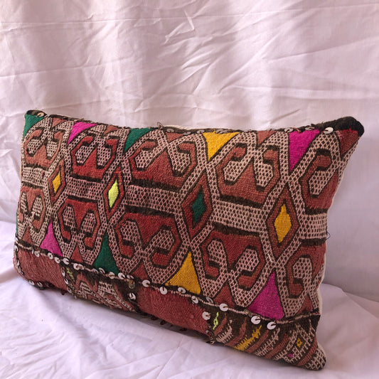 Exotic Boho Chic Moroccan Throw Pillows - Vintage Moroccan Pillows - Handmade Moroccan Pillows