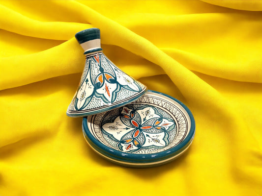 Moroccan Serving Tagine Hand-Painted Tagine Decorative Tajine Tagine Pot Kitchenware Tagine Ceramic Tagine Green Tagine Tagine Pot